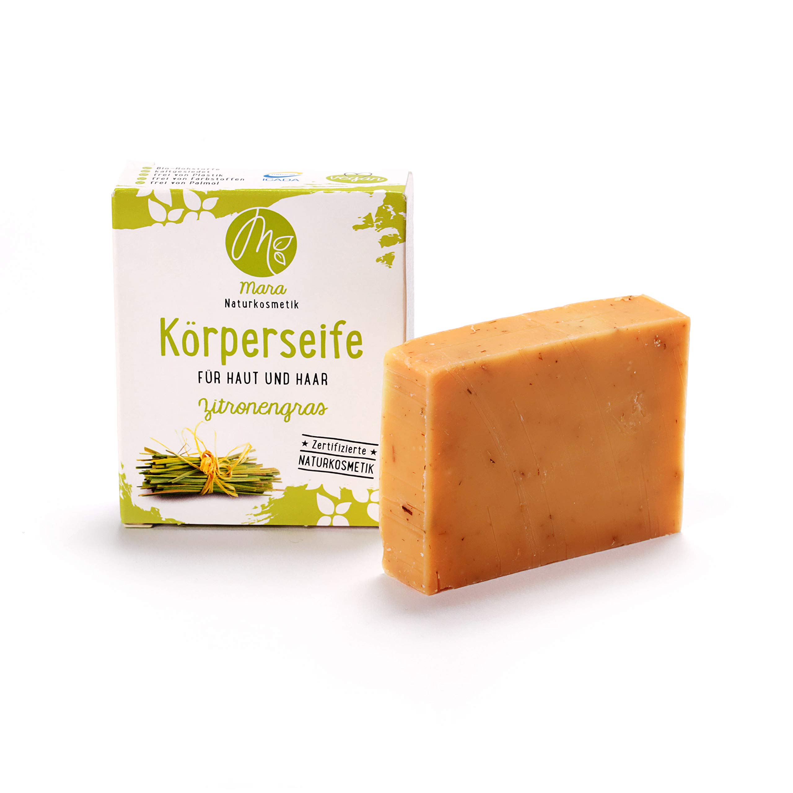 Mara Body Soap Lemongrass Natural Cosmetics Vegan Organic Natural Soap Handmade Body Care 90 g