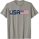 American Patriotic Design Men Women 4th of July USA Flag T-Shirt