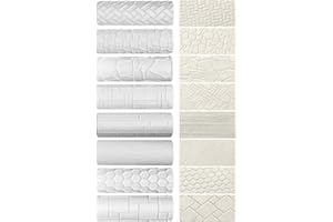 8 Pcs Polymer Clay Texture Roller - Clay Terrain Embossing Texture Rollers - Polymer Clay Texture Sheets (Terrain Patterns)