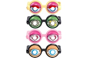 4pcs Funny Glasses, Crazy Winking Glasses With Manual Blink Action, Novelty PartyGlasses For Kids Adults