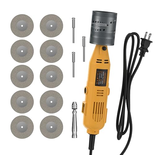 BTSEURY Tungsten Electrode Sharpener For TIG Welding – 6 Sizes, 8 Angles (7.5°–30°), Electric Grinder Kit With 10 Wheels & 3 Mandrels