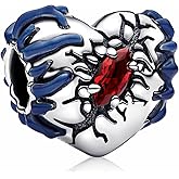 MSPOVOF Cute Fashion Heart Charms,S925 Sterling Silver Charm,Bead for Bracelets and Necklaces,For Women Jewelry Present