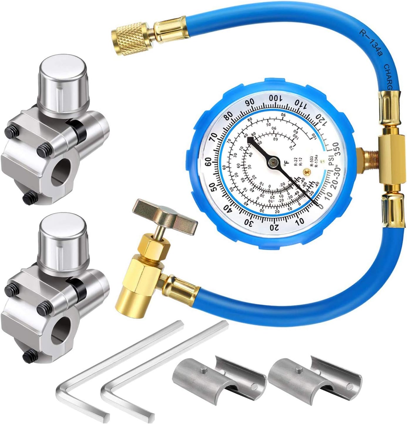 Cimoto R134A Automotive Air Conditioning and Fluoride Tools Refrigerant Detection and Fluoride Tube with 2 BPV31 Valve Sleeves