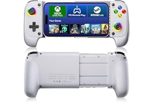 HONGHAO Gaming Controllers for iPhone Android IOS:Mobile Handheld Gaming Controller for Phone Play Xbox, PlayStation, Call of Duty, Fortnite, Roblox, Genshin Impact,Grey