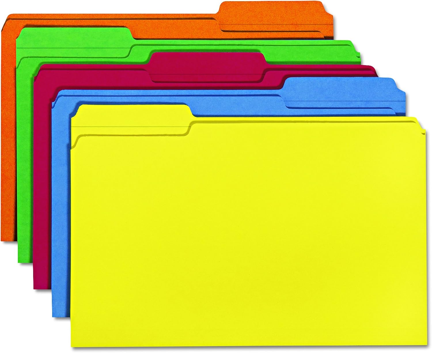 Smead File Folder, 1/3-Cut Tab, Legal Size, Assorted Colors, 100 per Box (16943) : Colored File Folders : Office Products
