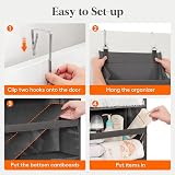 Lifewit Over the Door Storage 10-Section Clear Organizer 40 lb Load Grey view 7