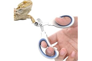 XYEMBU Small Animal Nail Clippers, Stainless Steel Bearded Dragon Nail Clippers, Cat Nail-Clipper, Professional Reptile Grooming Tool with Precise Angled Edge, Claw Trimmer for Birds, Cat, Dog Small Animals