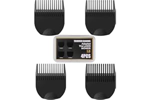 FLYMONY 4 Professional Trimmer Guards Cutting Guides for Manscaped The Lawn Mower 3.0, Lengths from 1/8" to 1/2", Replacement Guards Combs Attachment Fit for Manscaped Lawnmower 3.0 with Organizer