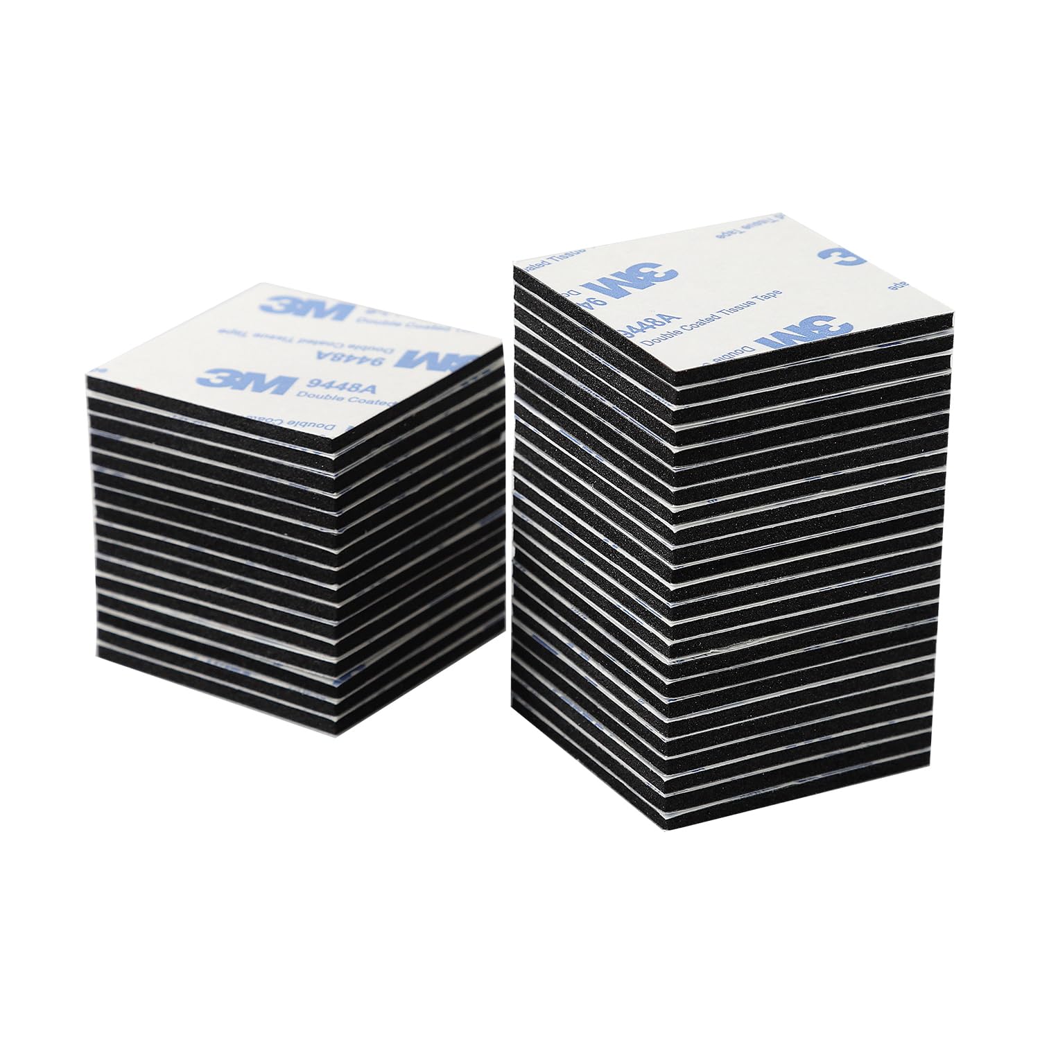 Photo 1 of QDiShi Double Sided Foam Tape Heavy Duty Mounting Tape, Super-Sticky Adhesive Mounting Suitable for Walls and Door, Wood, Metals, Glass, Papers 40 x 40 x 2 mm (Black 60Pcs)