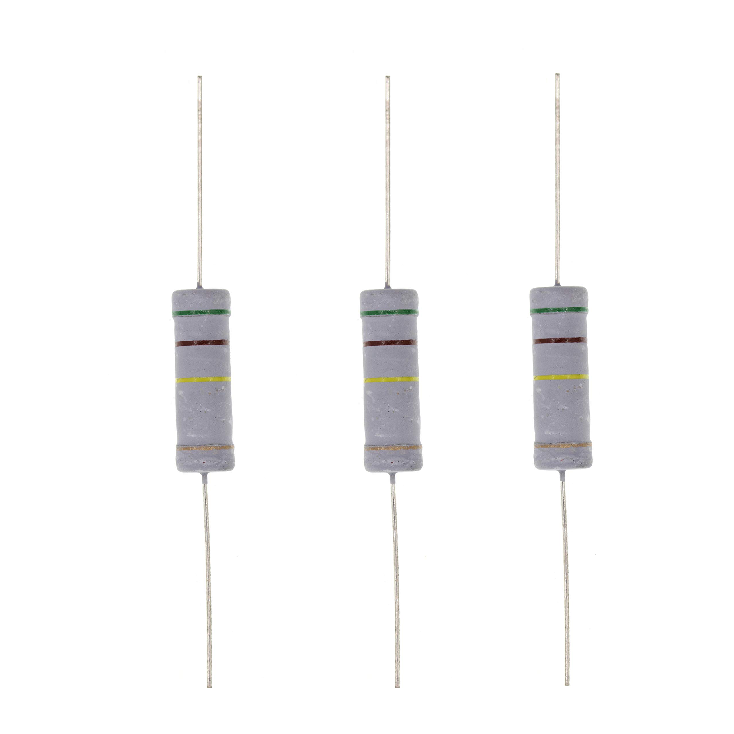 HUABAN 10PCS 5W 5 Watts 510K 510K Ohm 5% Metal Oxide Film Resistor