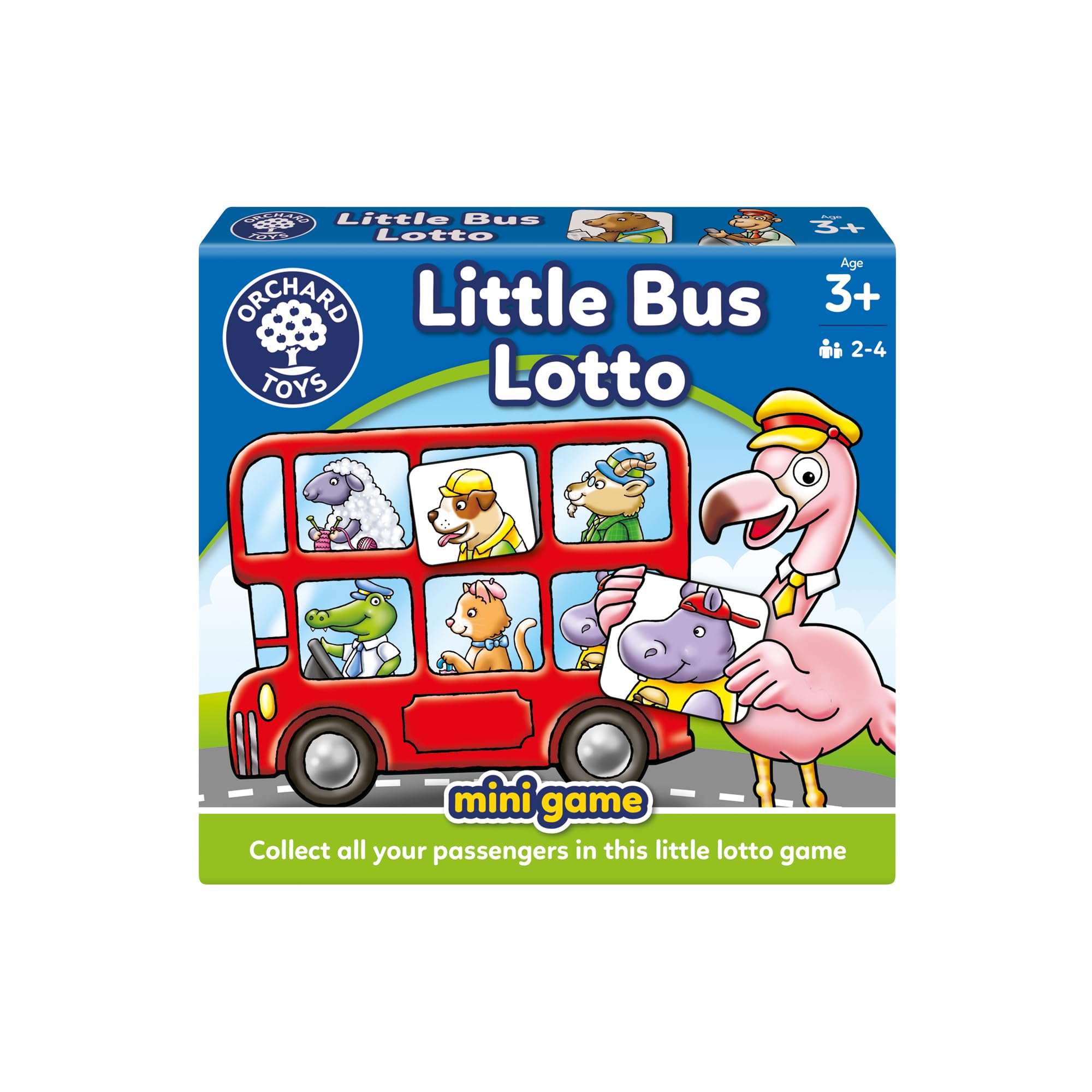 Orchard Toys Little Bus Lotto Mini Game, Small and Compact, Travel Game, Fun Memory Game For Ages 3+ years, Educational Game Toy — image 1