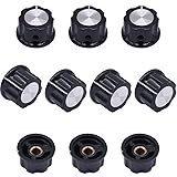 Taiss 10pcs Potentiometer Knobs 6 mm Dia. Shaft