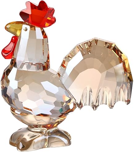 Amazon.com: Crystal Rooster Animal Collectible Cute Figurine