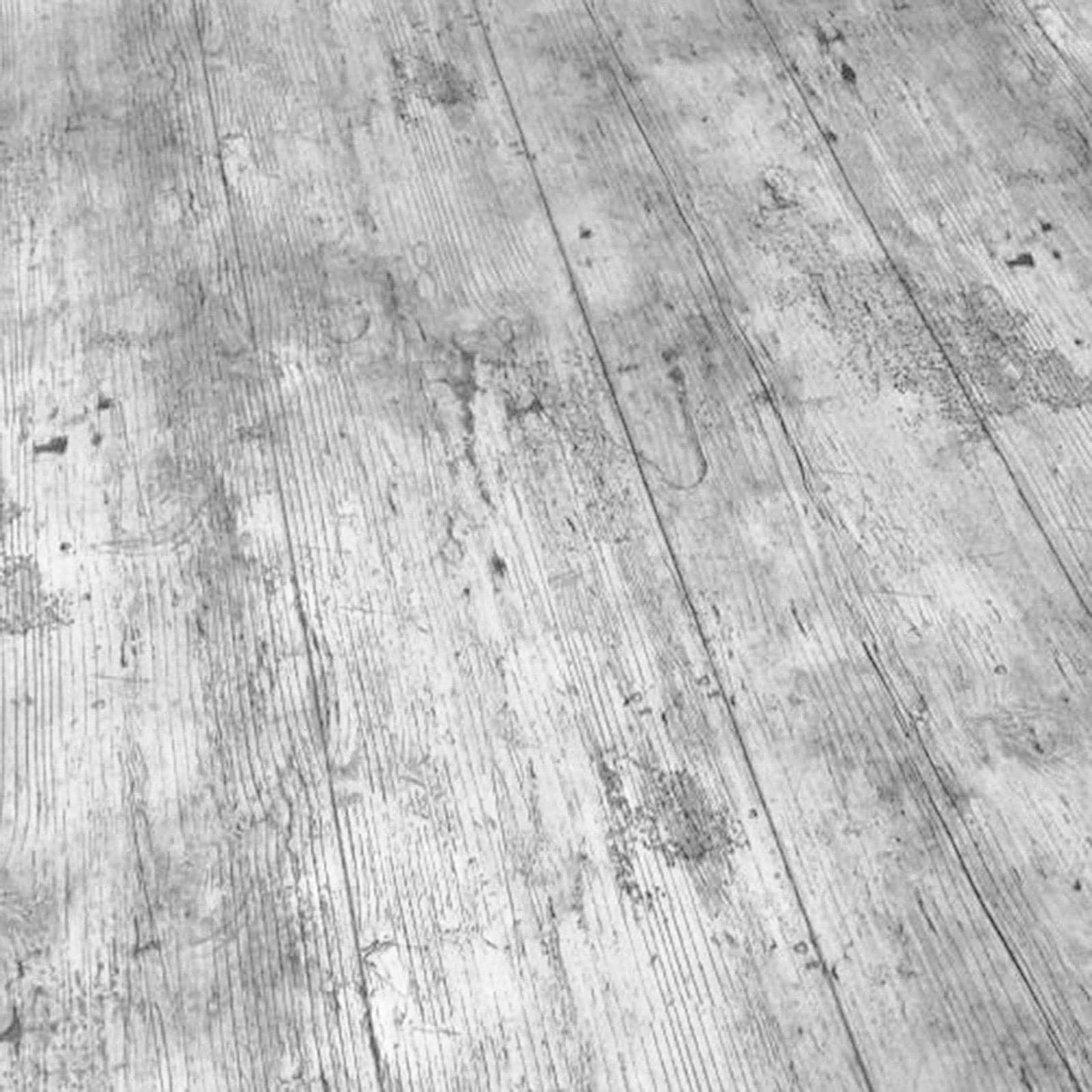 QPC Direct Wooden Plank Rustic Wood Effect Print PVC Oilcloth Table Cover Vinyl Tablecloth, Grey (140 x 200cm)