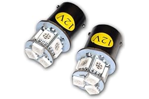 Tuningpros LEDPL-1157-AS9 Parking Light LED Light Bulbs 1157, 9 SMD LED Amber 2-pc Set