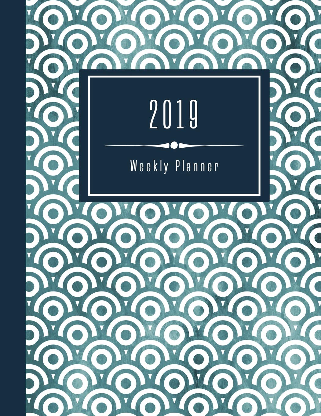 Weekly Planner 2019: Large Calendar Journal - Schedule Organizer - 12 Month 52 Weeks Plus Ruled Pages - Japanese Vintage Pattern