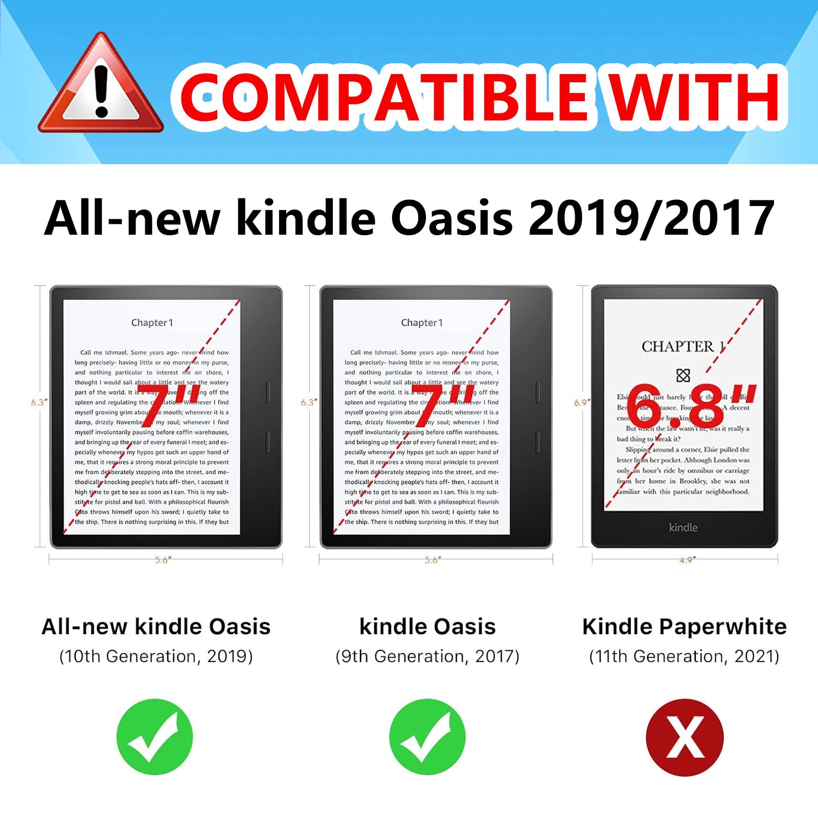 for Kindle Oasis case 7 Inch (10th Generation 2019, 9th Generation 2017) Women Girls Cute Floral Folio E-Reader Covers Pretty Auto Wake/Sleep for Amazon Kindle Oasis 10th/9th Gen Cases 7”
