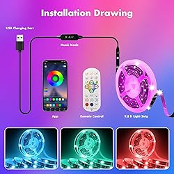 MORIACC LED Lights for TV,13.1FT RGB TV Lights
