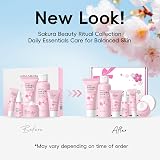 LAIKOU Sakura Skincare Gift Set 6pcs Cleanser Toner Serum Cream Eye Sunscreen view 2