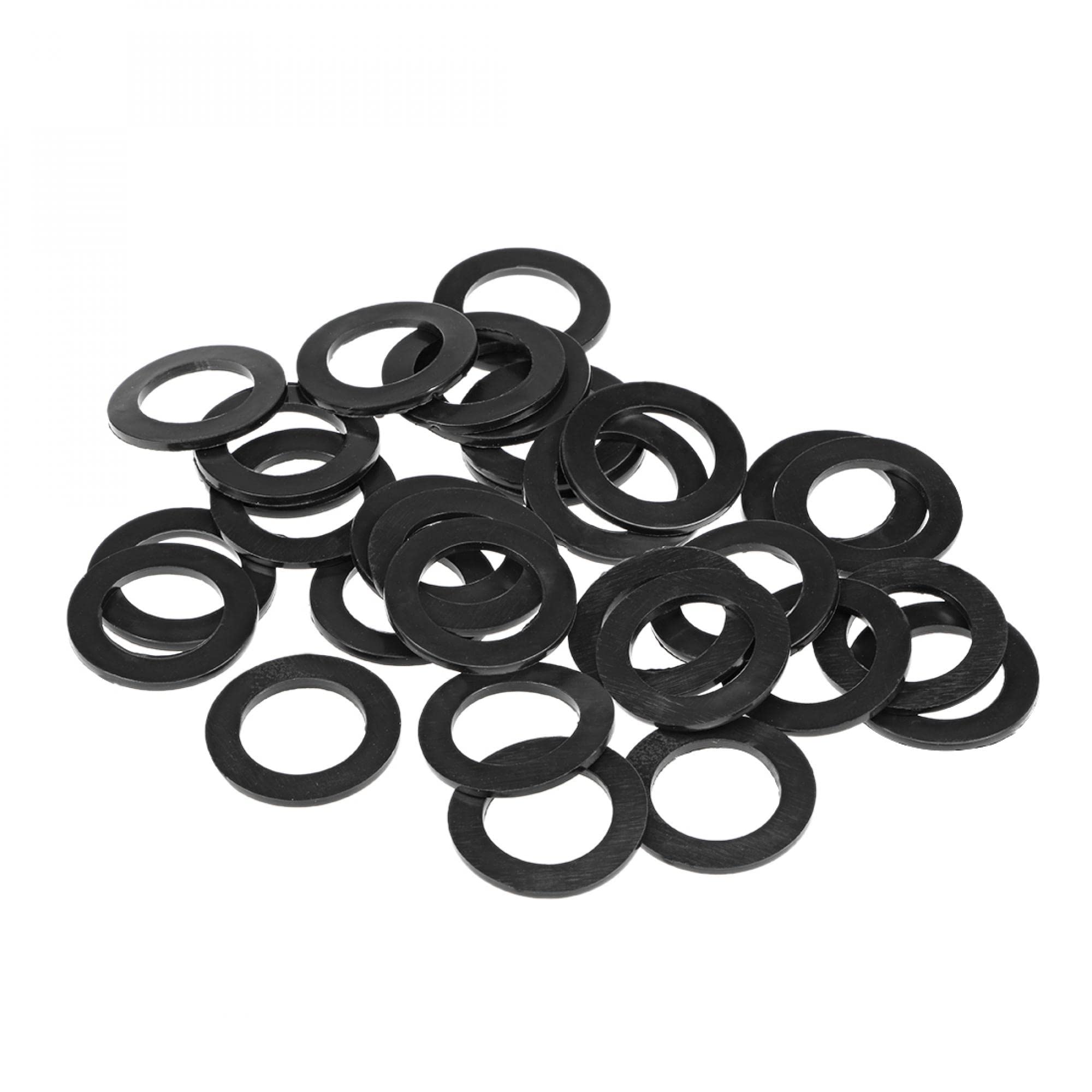 sourcing map Rubber Flat Washers 39mm OD 25mm ID 2.5mm Thickness for Faucet Pipe Water Hose, Pack of 30
