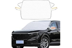HROZNY Windshield Cover for Ice and Snow, Car Windshield Cover with Side Mirrors, Windshield Protector Covers, Fits Most Cars, Trucks, Vans, SUVs and More