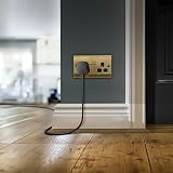 BG Electrical Nexus Metal Antique Brass Double Switched Socket 13A NAB22B view 6