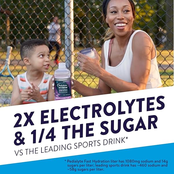 PEDIALYTE FAST HYDRATION ELECTROLYTE SOLUTION, GRAPE, HYDRATION DRINK, 1 LITER