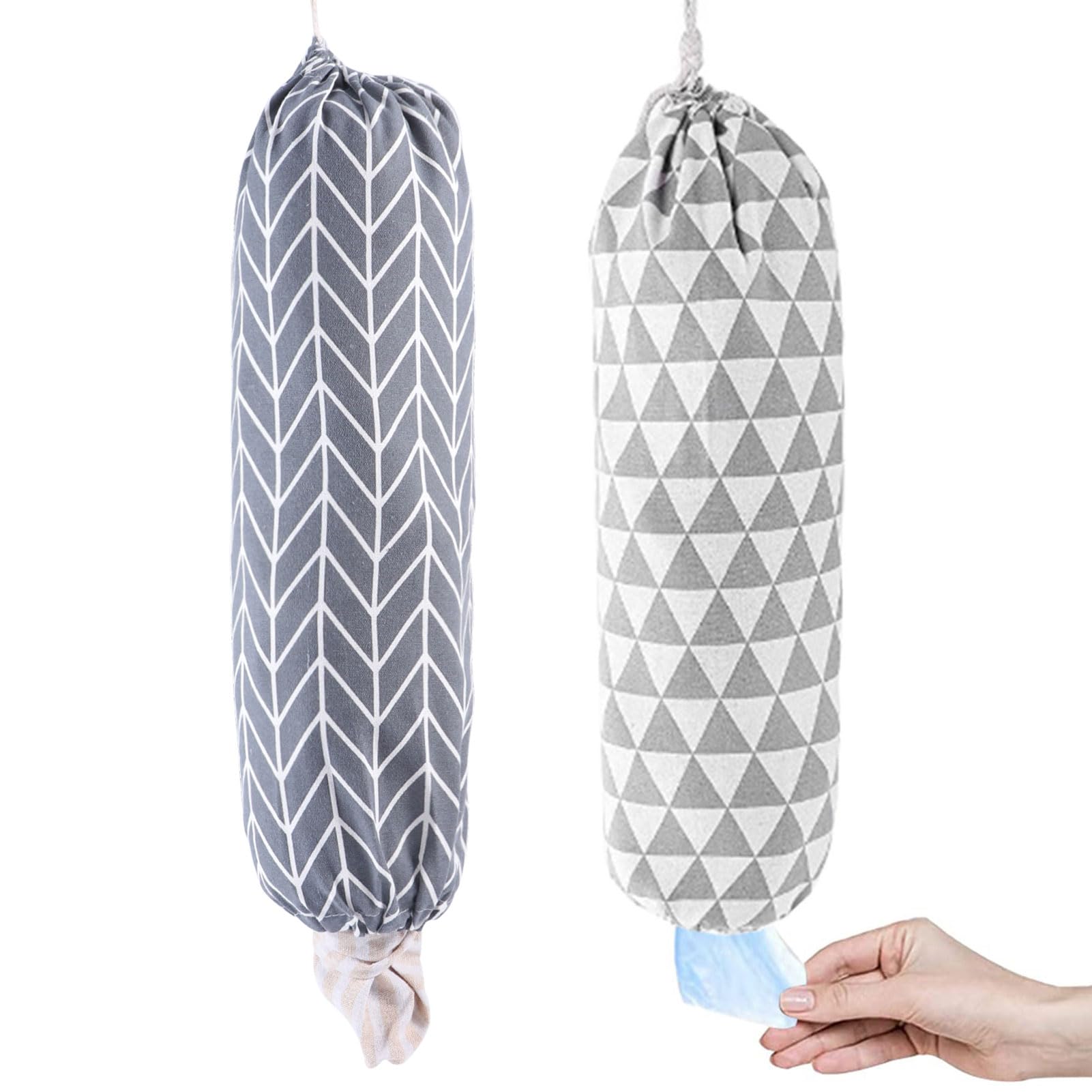 Parthan 2 Pcs Plastic Bag Holder, Carrier Bag Storage, Carrier Bag Holder, Dispenser Hanging Storage Bag, Carrier Bag, Holder Storage for Carrier Bag Storage Holder Kitchen Travelling Supplies