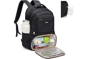 Lunch Backpack 16 Inch Laptop Backpack with Insulated Cooler Lunch Box Food Bag for College Work Camping Picnics