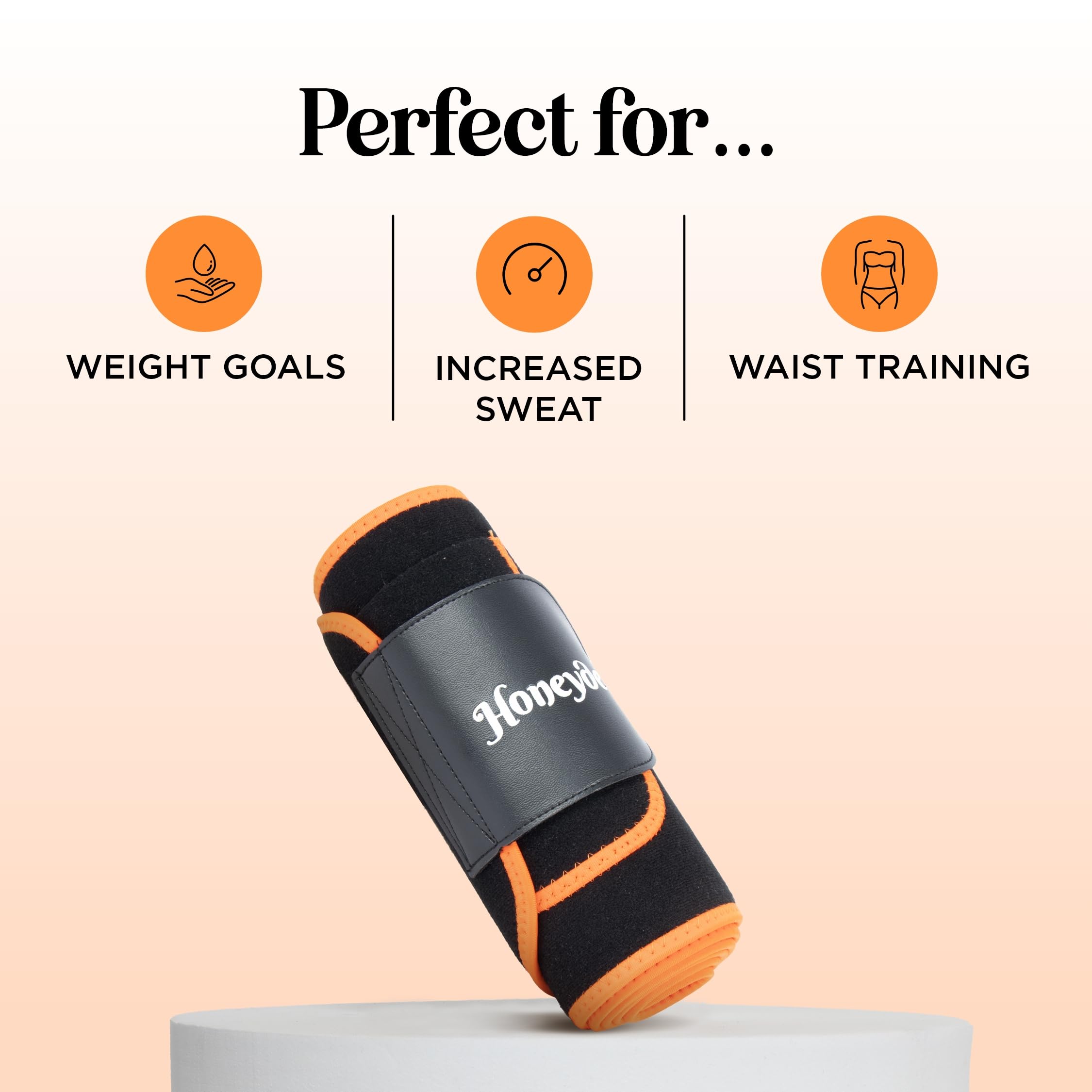 HONEYDEW Sweatband Waist Trainer for Women and Men - Body Toning Neoprene Sweat Shaper for Women for Maximum Belly Reduction