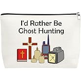 Mxrymvu Ghost Hunting Gifts Makeup Bags Funny Ghost Hunter Gift Halloween Gifts for Paranormal Investigator Cosmetic Bag Ghost Adventurers Gift for Birthday Christmas Travel Zipper Pouch
