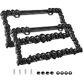 ABS License Plate Frames 2 Pack, Black Car Plate Frame License Plate Holder | Sturdy ABS Material, Not Metal, Rustproof Car Tag Frame for Men, Distinctive Licese Plate Protector, Mount Hardware Included