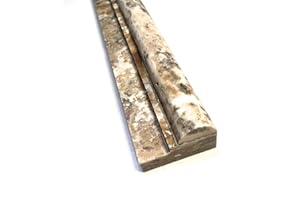 SQUAREFEET DEPOT Antique Onyx 2x12 Travertine Chair Rail Ogee Molding Wall Trim