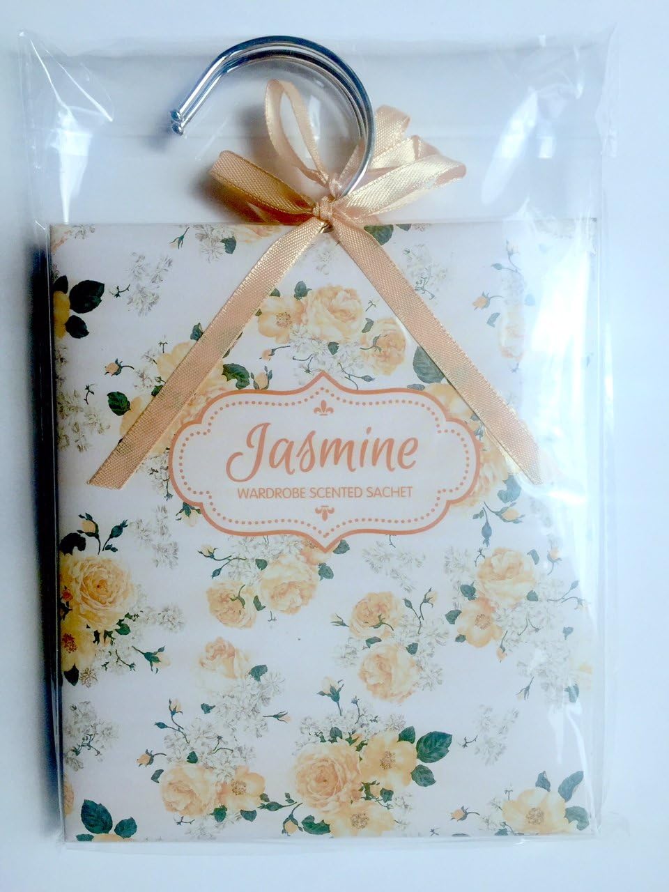 Honorine Rosea Floral Decorated Scented Wardrobe Hanger Sachets - Pack of 3 - Jasmine (Jasmine)