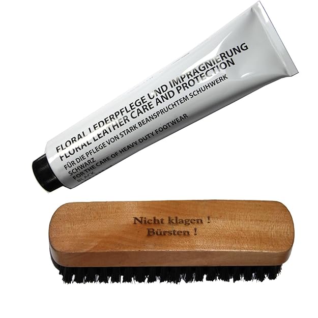 Putz-Set 1 Original Bundeswehr Schuhcreme (schwarz) Inhalt: 125 ml mit 1 neuwertigen /leicht gebrauchten Schuhputzbürste mit 