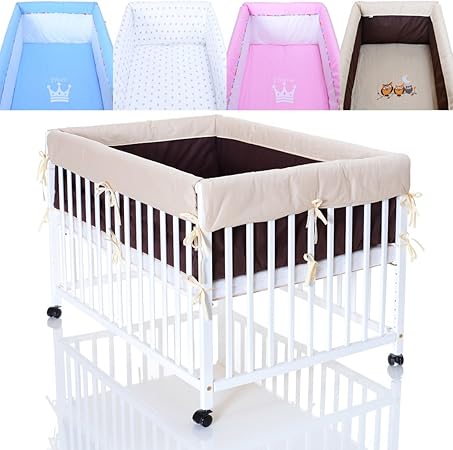 Lcp Kids Tour De Parc Bebe Evolutif Lit 4 Cotes Matelas 100x75 Et 60 Cm Hauteur Hiboux Amazon Fr Bebes Puericulture