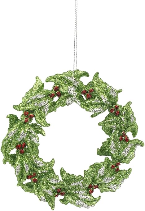 Amazon クリスマスオーナメント リーフリース グリッター リース おもちゃ
