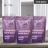 AROMATIKA Bath Sea Salt Lavender 3x1000g Natural Essential Oil Sleep Stress view 2