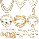 ZOVOLI 50 PCS Gold Jewelry Set for Women, Dainty