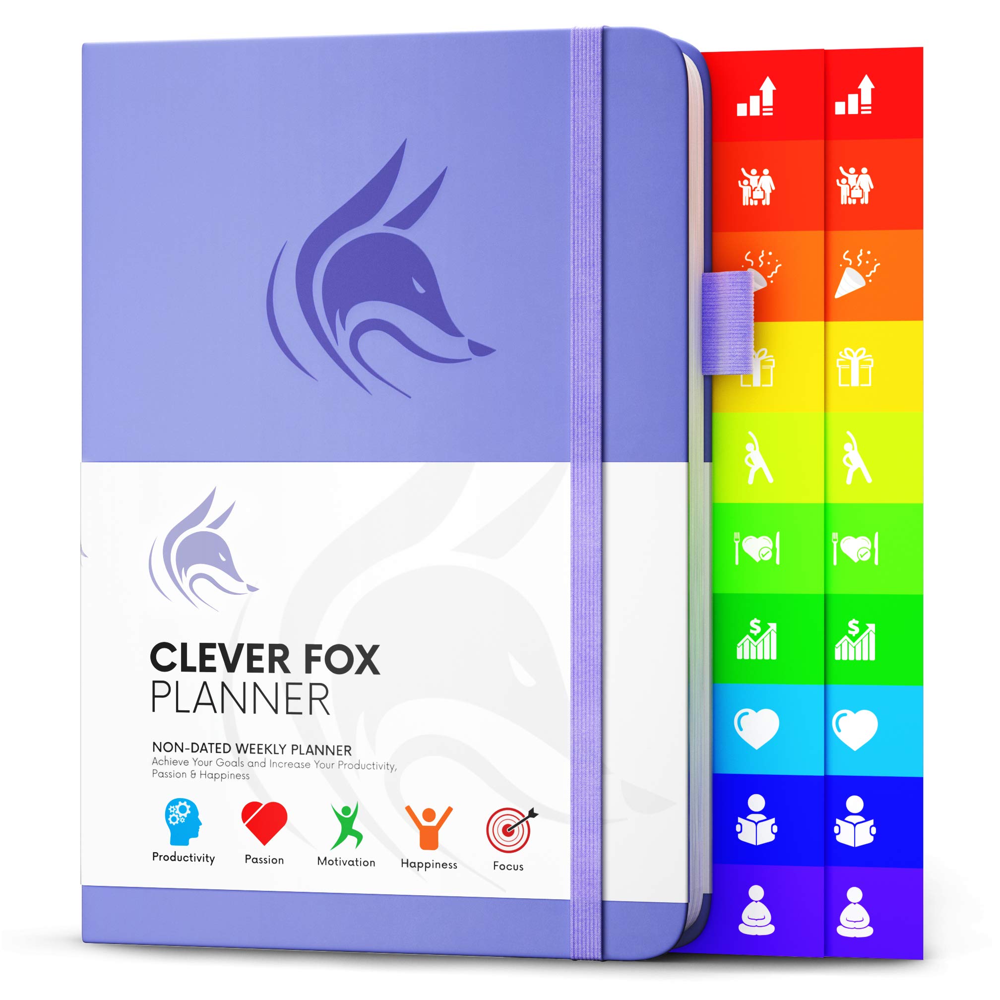 Clever Fox Planner – Undated Weekly & Monthly Organizer Journal for Productivity, Time Management & Goals – A5 (Lavender)