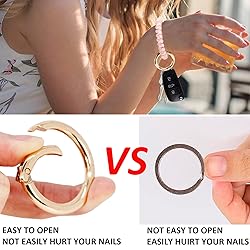 BIHRTC 5 Color Key Ring Plastic Stretchable Spiral