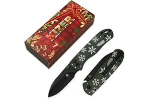 Kizer Drop Bear 2 Pocket Knife, 2.92" AEB-L Drop Point Blade Folding Knife with Green G10 Handle, Button Liner Lock EDC Knives Gift Christmas V3619.2CDMC1