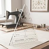 Ymapinc 60 Degree Triangle Ruler for Quilting | Acrylic Equilateral Quilting Template, High Transparency Patchwork Tool for Sewing DIY