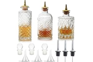 SuproBarware Bitters Bottle for Cocktails - Glass Dasher Bottles with Dash Tops, Great for Bartender,Home Bar