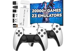 Retro Gaming Console, Game Stick with 20000+ Games - 64GB Plug & Play Video Games Console for TV 4K HDMI Output, Retro Game C