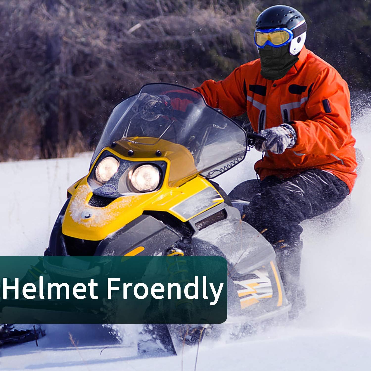 Achiou Winter Balaclava Ski Mask Face Mask Windproof Breathable for Men Women Black at  Men’s Clothing store