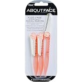 About Beauty Fuzz-Free Fold-n-Go Groomers - 3 Folding Beauty Groomers for Hair Removal, Ideal for Shaving, Exfoliating, and Brow Shaping, Japanese Steel Gently Removes Facial Hair