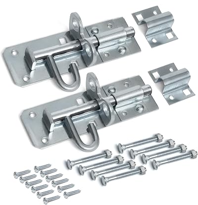 ZAVIA Brenton Bolt Door Lock 2 Pack 100mm Sliding Gate Bolt Zinc Plated