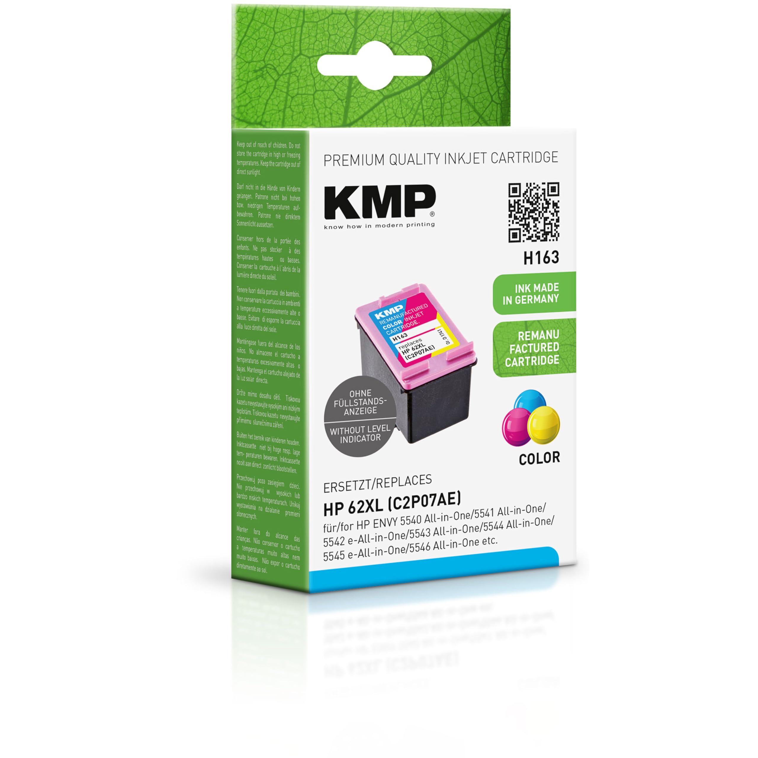 KMP Ink Cartridge for HP Officejet 5740; Envy 5640, 7640, h163 – Colour