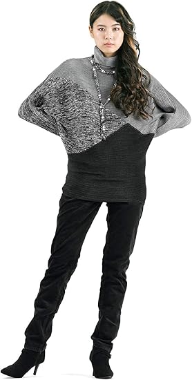 Amazon Co Jp Specchio スペッチオ シャトルプリーツ カラーブロック チュニック ワンピース グレー系 Free 3 31号 グレー プリント柄 ブラック 服 ファッション小物